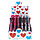 Ручка автоматическая 4-х цветная корпус с резиновым держателем ассорти с рисунком сердечки "Darvish", фото 2