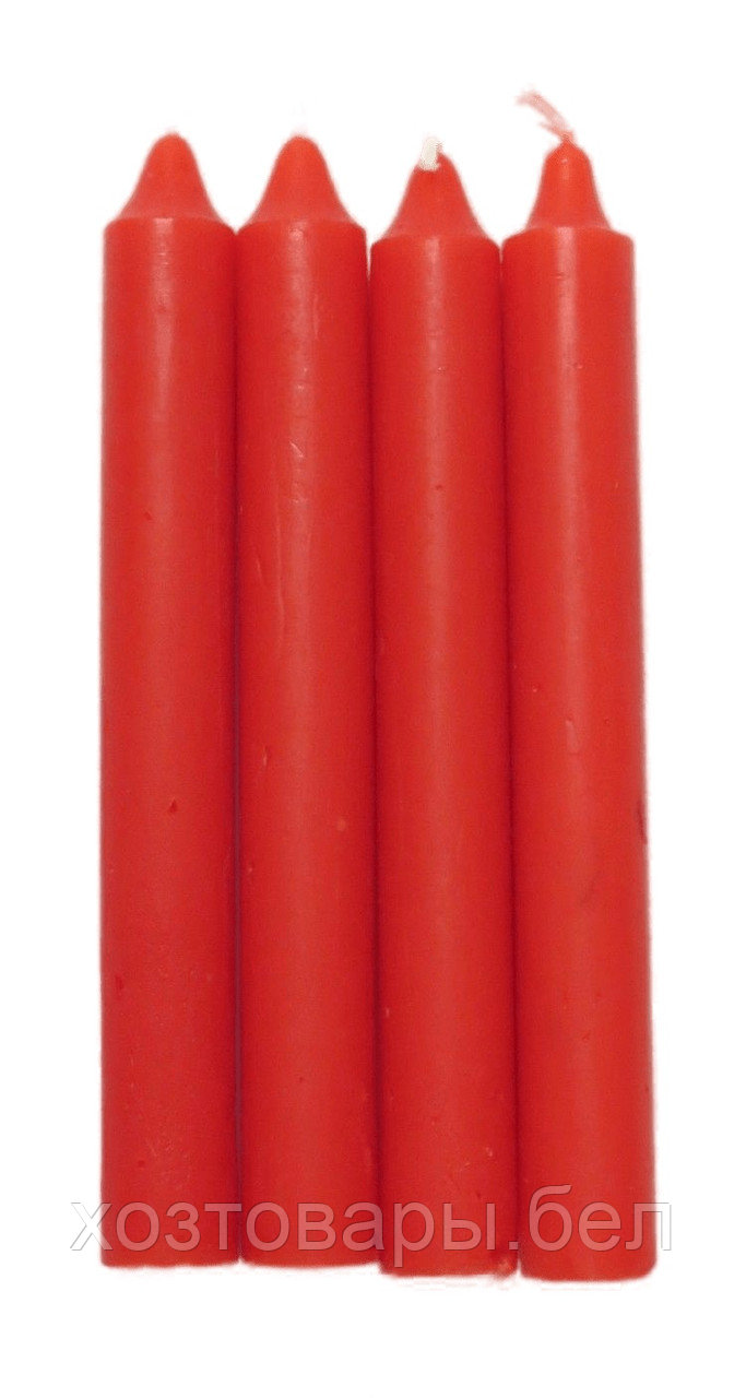 Свеча хозяйственная 50гр красная, высота 200мм, диаметр 20мм, время горения 6ч - фото 3 - id-p190001699