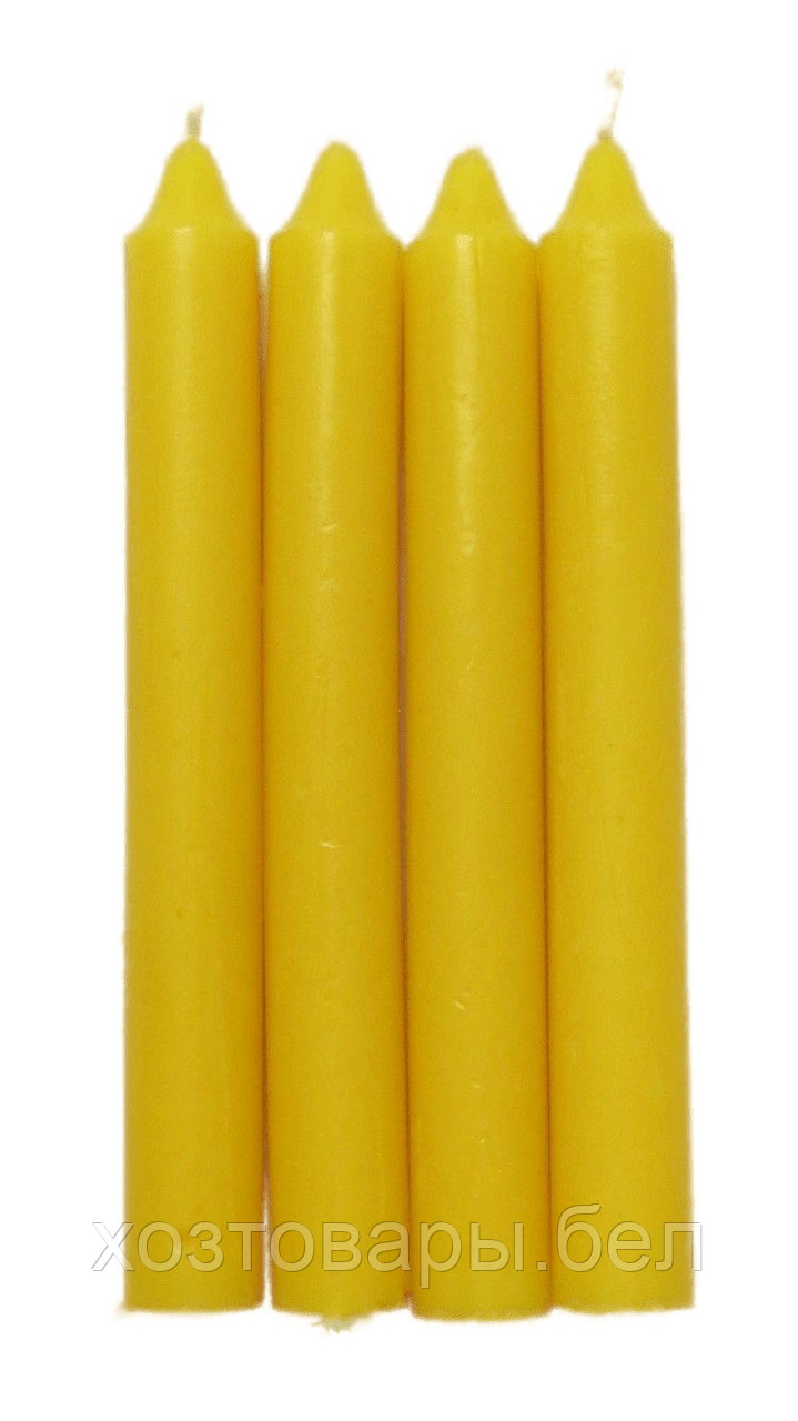 Свеча хозяйственная 50гр желтая, высота 200мм, диаметр 20мм, время горения 6ч - фото 2 - id-p190001700