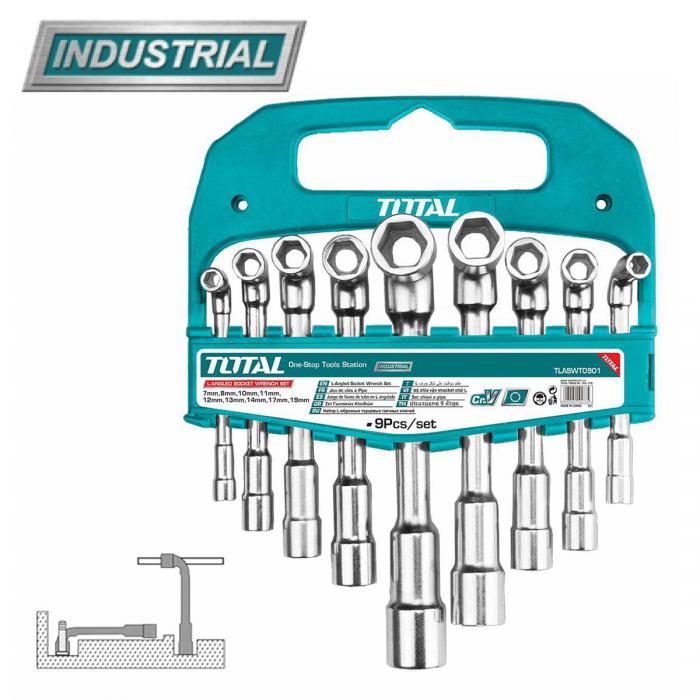 Набор ключей торцевых угловых TOTAL TLASWT0901 (9 шт)