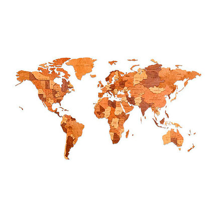 Карта мира Шоко Уорлд. Деревянный пазл EWA на стену Small, фото 2
