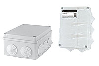 TDM ELECTRIC Распаячная коробка ОП 150х110х70мм, крышка, IP55, 10 гермовводов, инд. штрихкод, TDM /30