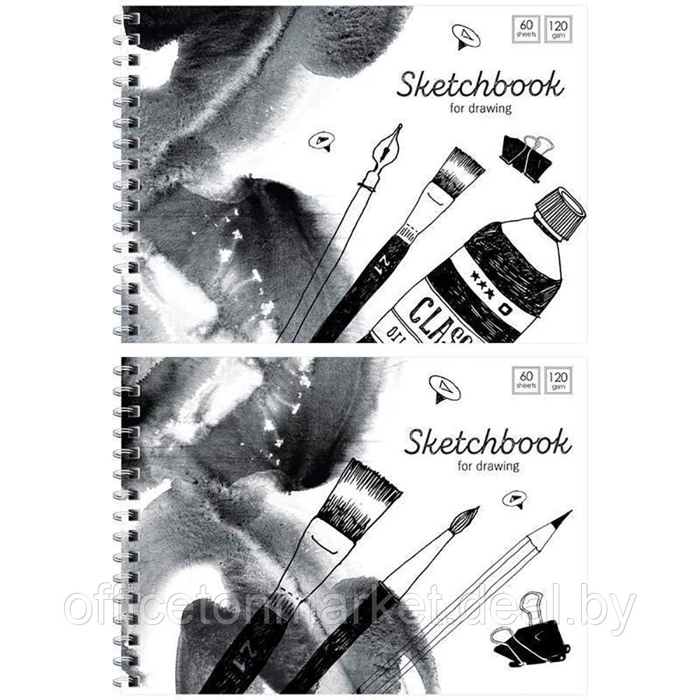 Скетчбук "Black/white mood", 14,5x20 см, 120 г/м2, 60 листов, разноцветный - фото 1 - id-p190007086