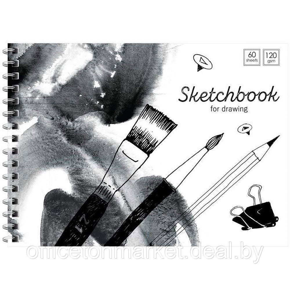 Скетчбук "Black/white mood", 14,5x20 см, 120 г/м2, 60 листов, разноцветный - фото 2 - id-p190007086