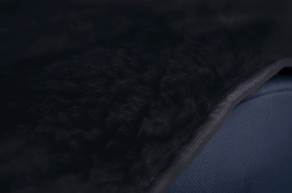 Меховые накидки на сиденья автомобиля (натуральная овчина) 2шт черные - фото 3 - id-p190015943
