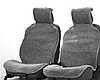 Меховые накидки на сиденья автомобиля (натуральная овчина) 2шт серые, фото 2