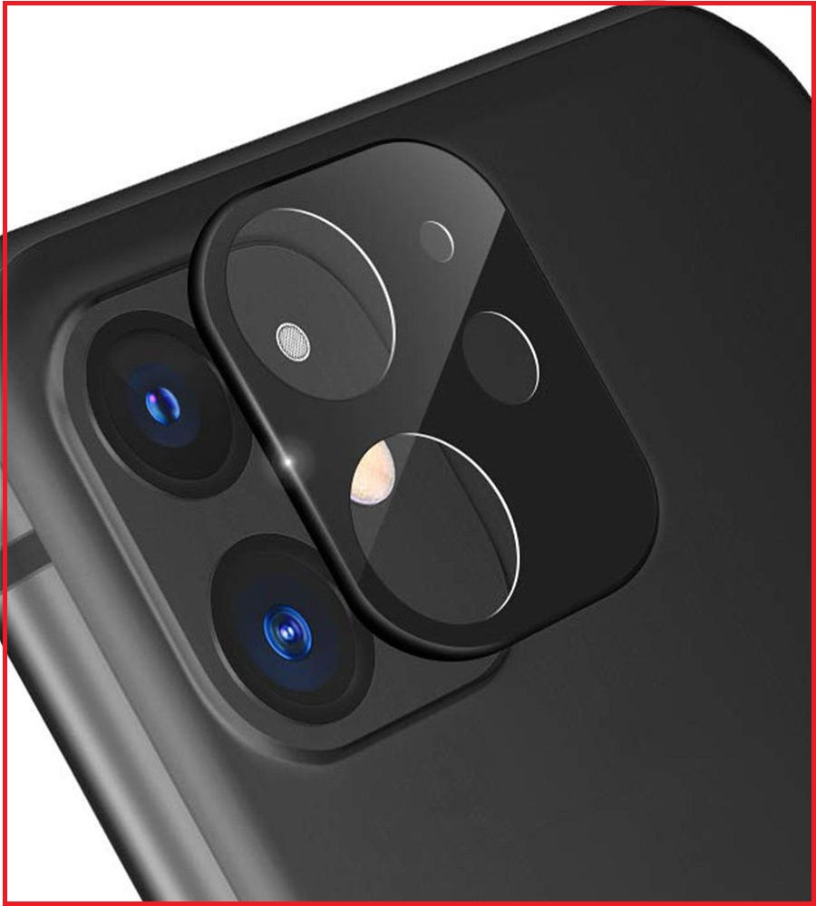 Защитное стекло на камеру для Apple Iphone 11 (черный) - фото 1 - id-p190016053