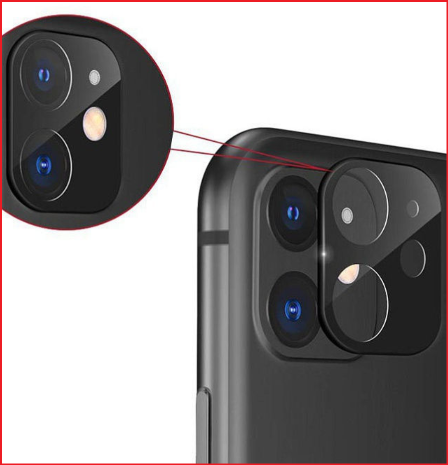 Защитное стекло на камеру для Apple Iphone 11 (черный) - фото 2 - id-p190016053