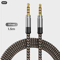 AUX кабель Jack 3.5мм (4pin) - Jack 3.5мм (4pin) 1.5м