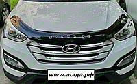 Дефлектор капота - мухобойка, Hyundai Santa Fe 2012- , VIP TUNING
