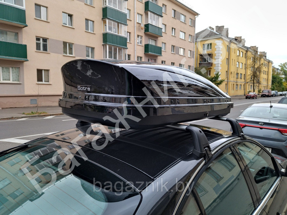 Автобокс Sotra HAZE 173х80х44см 470л двухсторонний, черный глянец - фото 4 - id-p188009982