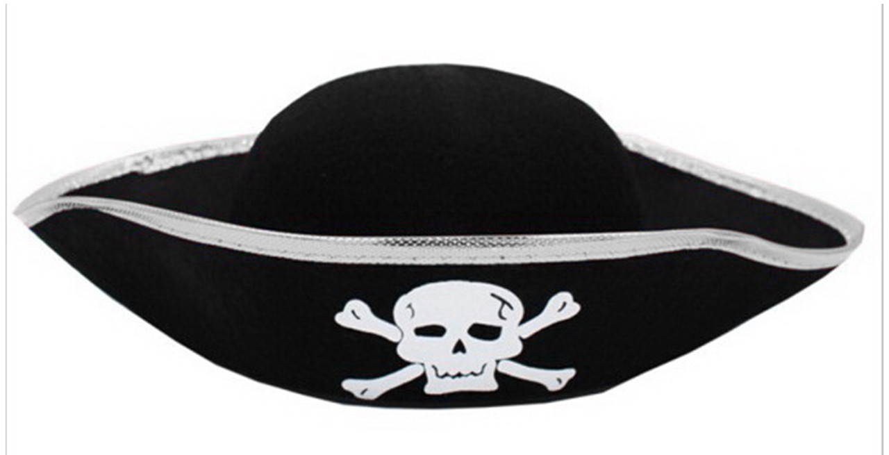 Шляпа пиратская с серебристой каймой - фото 1 - id-p190022784