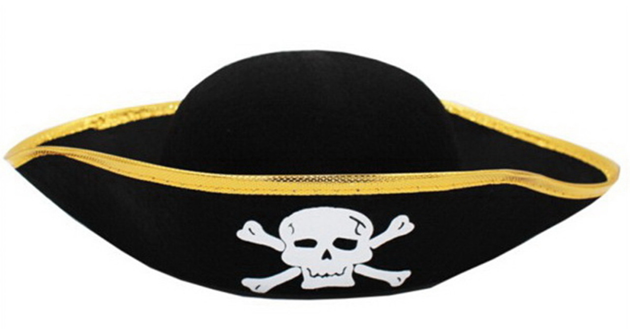 Шляпа пиратская с золотой каймой - фото 1 - id-p190022813