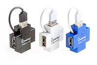 USB - Xaб Smartbuy 4 порта (SBHA-6900-B) (SBHA-6900-K) (SBHA-6900-W) цвет : синий,черный,белый