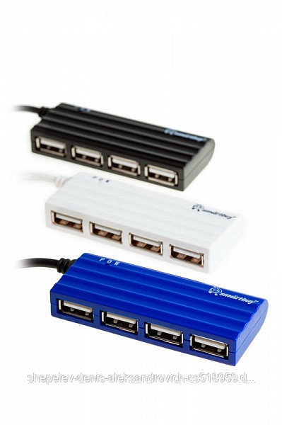 USB - Xaб Smartbuy (SBHA-6810-K) (SBHA-6810-B) 4 порта цвет : синий,черный
