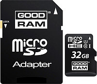 Карта памяти GOODRAM microSDHC (Class 10) UHS-I 32GB + адаптер [M1AA-0320R11]