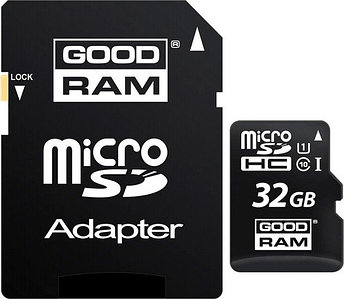 Карта памяти GOODRAM microSDHC (Class 10) UHS-I 32GB + адаптер [M1AA-0320R11]