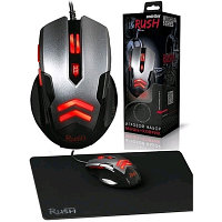 Игровой набор Мышь + Коврик с подсветкой Smartbuy RUSH SBM-729G-K