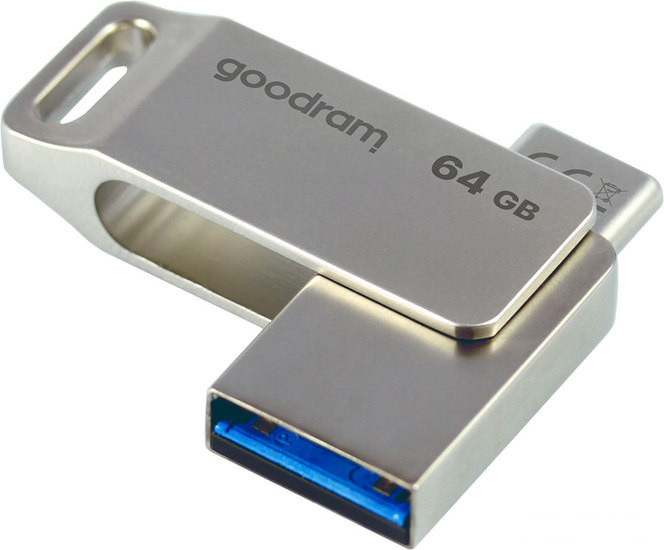 USB Flash GOODRAM ODA3 64GB (серебристый) - фото 1 - id-p190029739