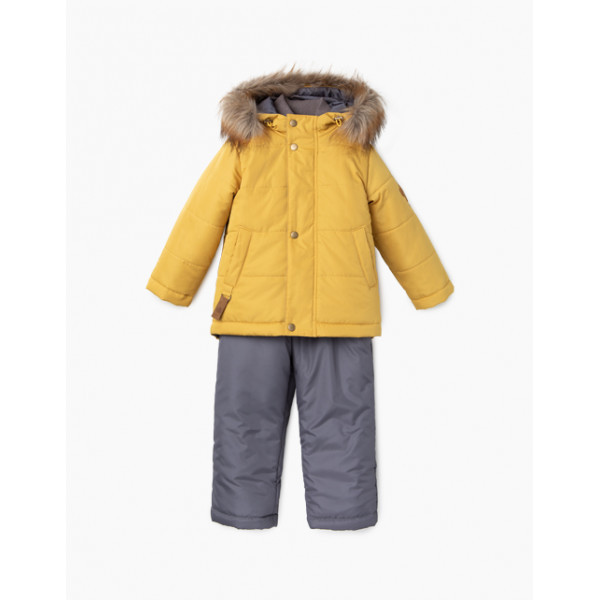 Комплект Белль Бимбо для мальчика куртка полукомбинезон набивка оранжевый р-р 68-44 - фото 1 - id-p190047914