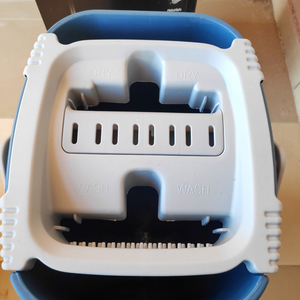 Швабра с ведром 8 л. и автоматическим отжимом - комплект для уборки MOP Scratch Cleaning Синий - фото 8 - id-p190004246