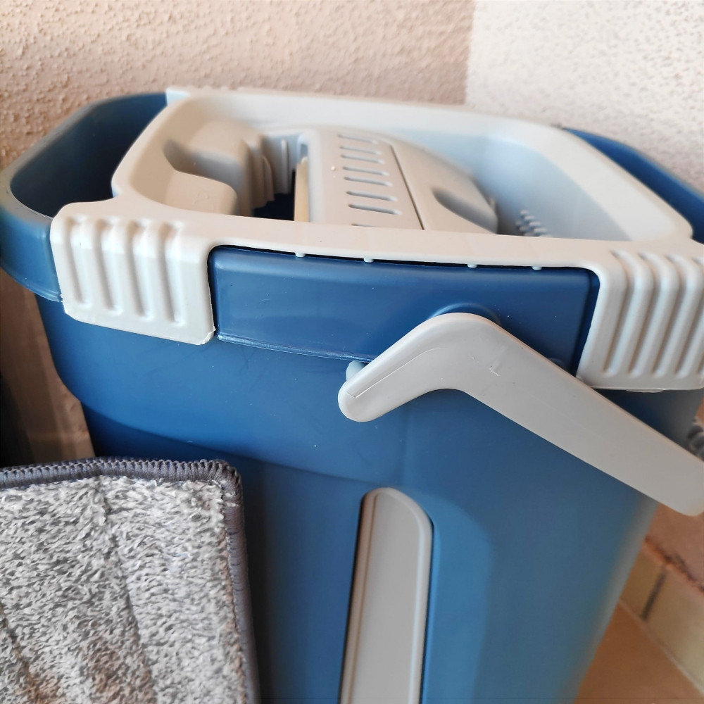 Швабра с ведром 8 л. и автоматическим отжимом - комплект для уборки MOP Scratch Cleaning Синий - фото 10 - id-p190004246