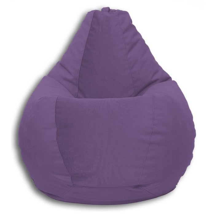 Кресло-мешок «Груша» Позитив Liberty, размер M, диаметр 70 см, высота 90 см, велюр, цвет фиолетовый - фото 1 - id-p190050383