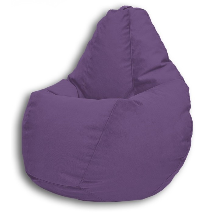 Кресло-мешок «Груша» Позитив Liberty, размер M, диаметр 70 см, высота 90 см, велюр, цвет фиолетовый - фото 2 - id-p190050383