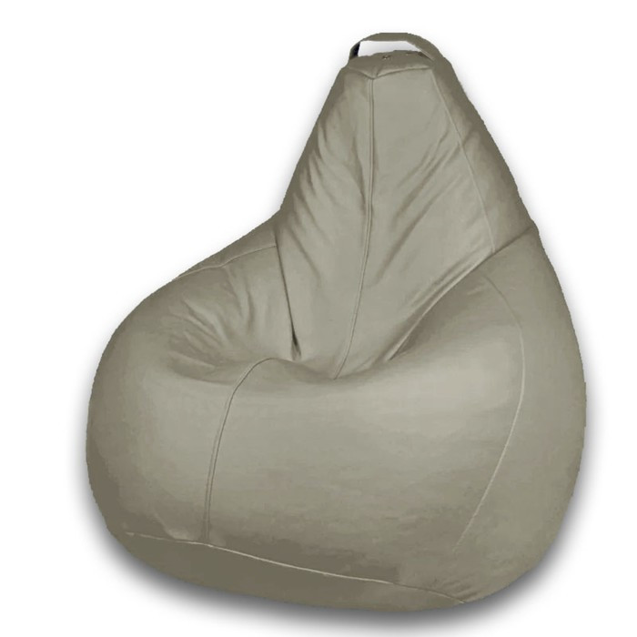 Кресло-мешок «Груша» Позитив Favorit, размер M, диаметр 70 см, высота 90 см, искусственная кожа, цвет серый - фото 1 - id-p190050434