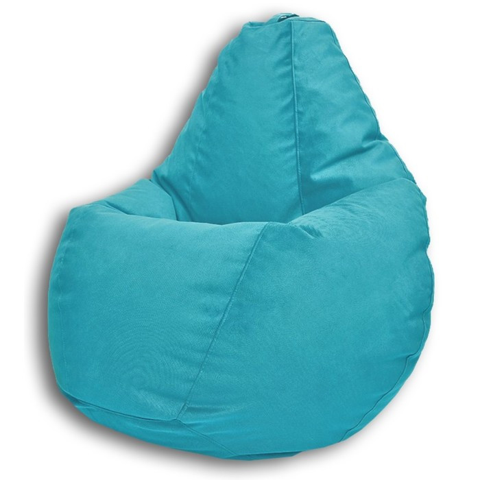 Кресло-мешок «Груша» Позитив Liberty, размер L, диаметр 80 см, высота 100 см, велюр, цвет бирюзовый - фото 1 - id-p190050526