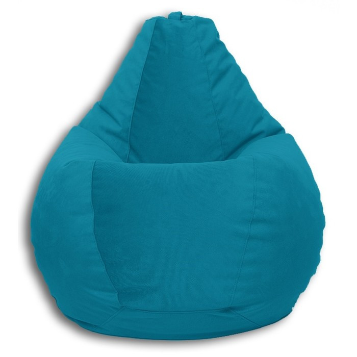 Кресло-мешок «Груша» Позитив Liberty, размер L, диаметр 80 см, высота 100 см, велюр, цвет морская волна - фото 1 - id-p190050527