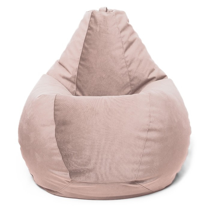 Кресло-мешок «Груша» Позитив Maserrati, размер L, диаметр 80 см, высота 100 см, велюр, цвет пастель розовый - фото 2 - id-p190050588