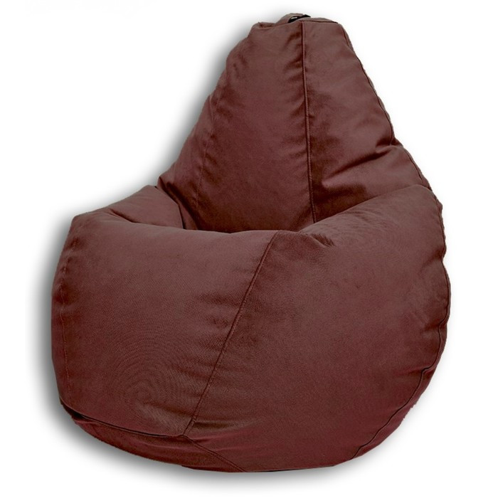 Кресло-мешок «Груша» Позитив Liberty, размер XL, диаметр 95 см, высота 125 см, велюр, цвет коричневый - фото 2 - id-p190050620