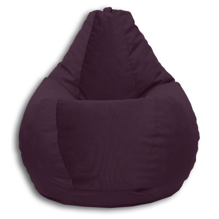 Кресло-мешок «Груша» Позитив Карат, размер XL, диаметр 95 см, высота 125 см, велюр, цвет фиолетовый - фото 1 - id-p190050648