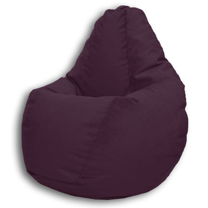 Кресло-мешок «Груша» Позитив Карат, размер XL, диаметр 95 см, высота 125 см, велюр, цвет фиолетовый - фото 2 - id-p190050648
