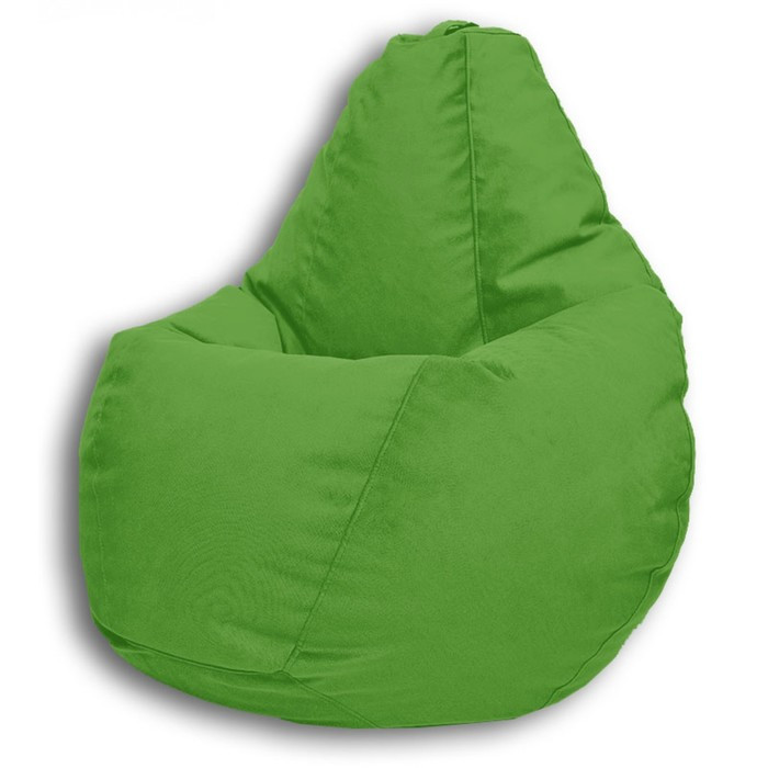 Кресло-мешок «Груша» Позитив Real A, размер XL, диаметр 95 см, высота 125 см, велюр, цвет зелёный - фото 2 - id-p190050652