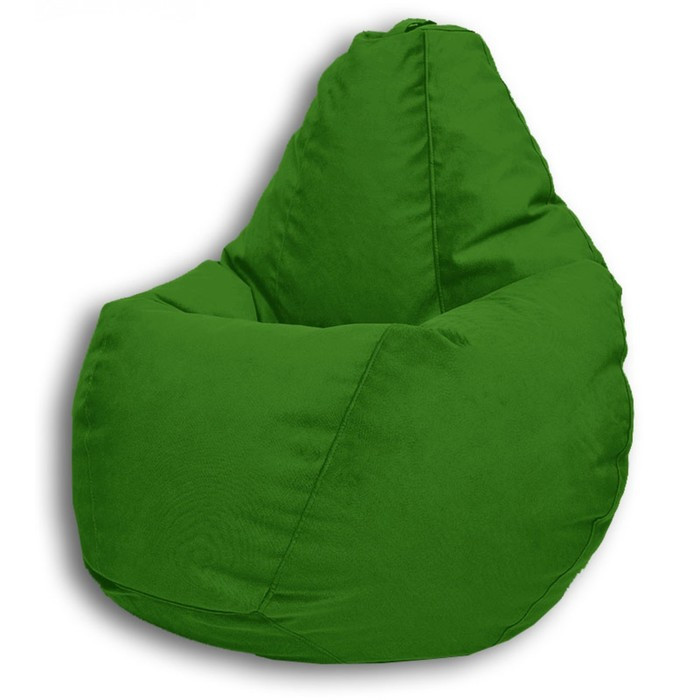 Кресло-мешок «Груша» Позитив Real A, размер XL, диаметр 95 см, высота 125 см, велюр, цвет зелёный - фото 2 - id-p190050653