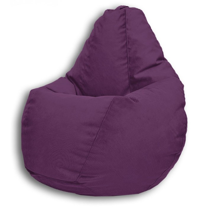 Кресло-мешок «Груша» Позитив Real A, размер XL, диаметр 95 см, высота 125 см, велюр, цвет фиолетовый - фото 2 - id-p190050655