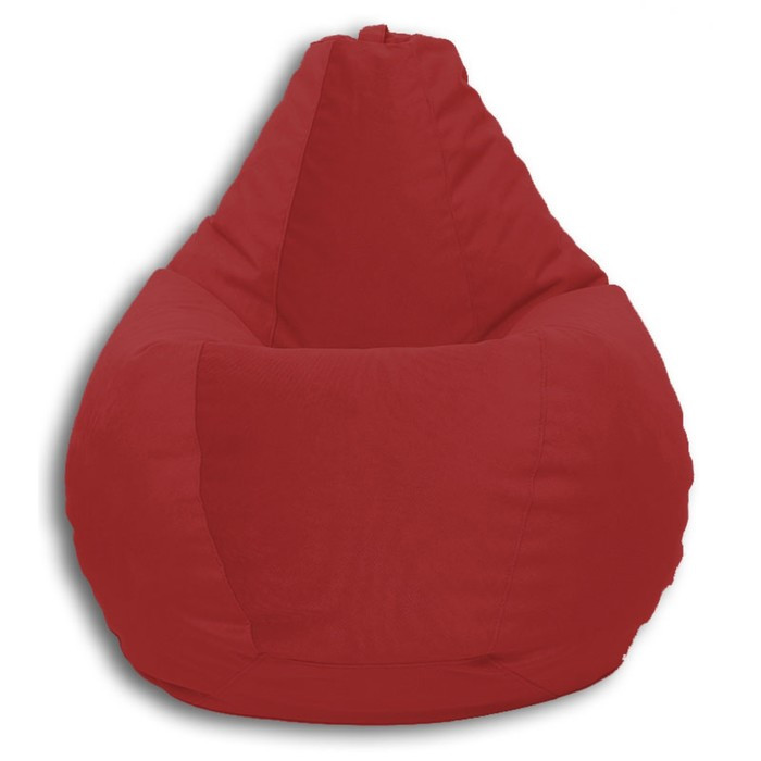 Кресло-мешок «Груша» Позитив Real A, размер XL, диаметр 95 см, высота 125 см, велюр, цвет красный - фото 1 - id-p190050658