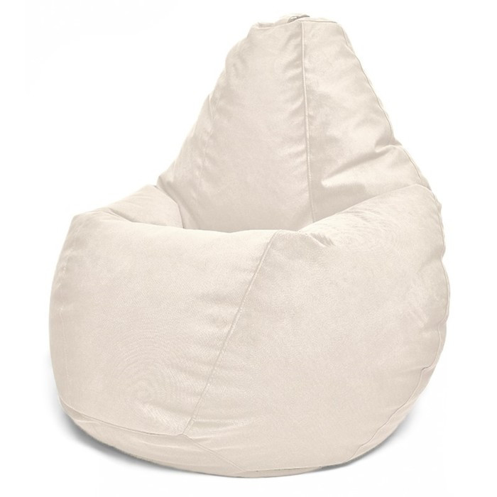 Кресло-мешок «Груша» Позитив Maserrati, размер XL, диаметр 95 см, высота 125 см, велюр, цвет ваниль - фото 1 - id-p190050684