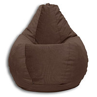 Кресло-мешок «Груша» Позитив Liberty, размер XXL, диаметр 105 см, высота 130 см, велюр, цвет шоколад