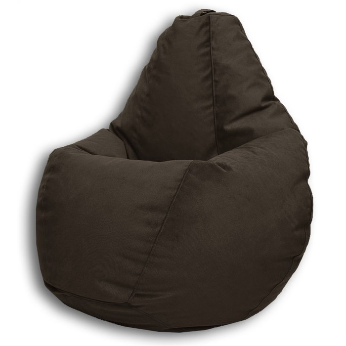 Кресло-мешок «Груша» Позитив Карат, размер XXL, диаметр 105 см, высота 130 см, велюр, цвет коричневый - фото 2 - id-p190050751