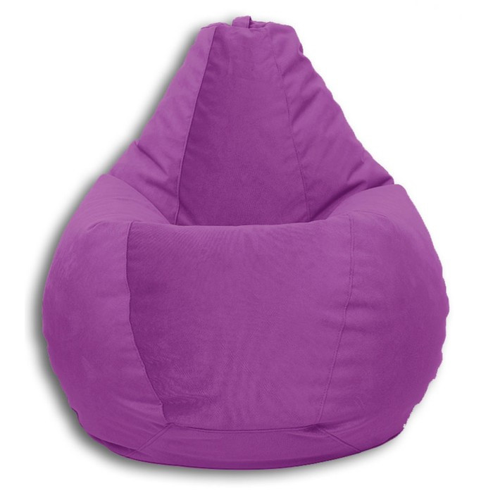 Кресло-мешок «Груша» Позитив Real A, размер XXL, диаметр 105 см, высота 130 см, велюр, цвет фиолетовый - фото 1 - id-p190050764