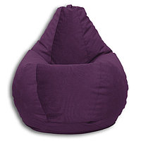 Кресло-мешок «Груша» Позитив Real A, размер XXL, диаметр 105 см, высота 130 см, велюр, цвет фиолетовый