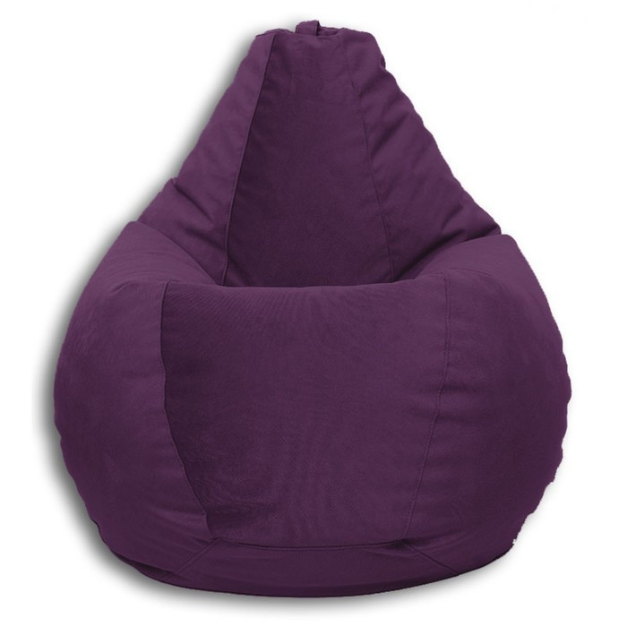 Кресло-мешок «Груша» Позитив Real A, размер XXL, диаметр 105 см, высота 130 см, велюр, цвет фиолетовый - фото 1 - id-p190050765