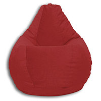 Кресло-мешок «Груша» Позитив Real A, размер XXL, диаметр 105 см, высота 130 см, велюр, цвет красный