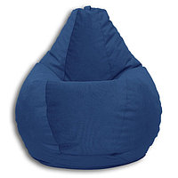Кресло-мешок «Груша» Позитив Real A, размер XXL, диаметр 105 см, высота 130 см, велюр, цвет синий