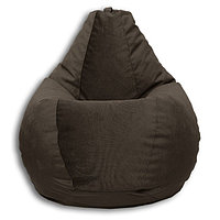 Кресло-мешок «Груша» Позитив Карат, размер XXXL, диаметр 110 см, высота 145 см, велюр, цвет коричневый
