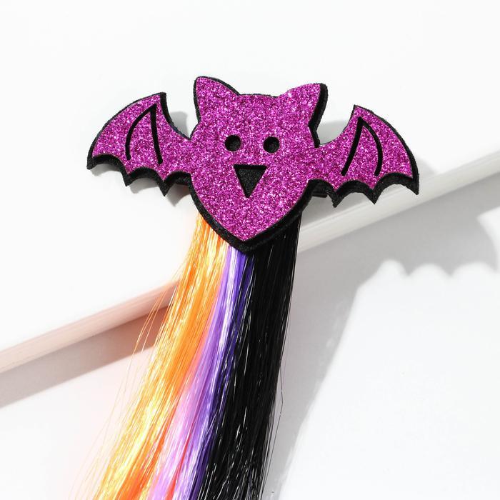 Цветная прядь для волос «Летучий мышонок» 40 см хэллоуин - фото 4 - id-p190067099