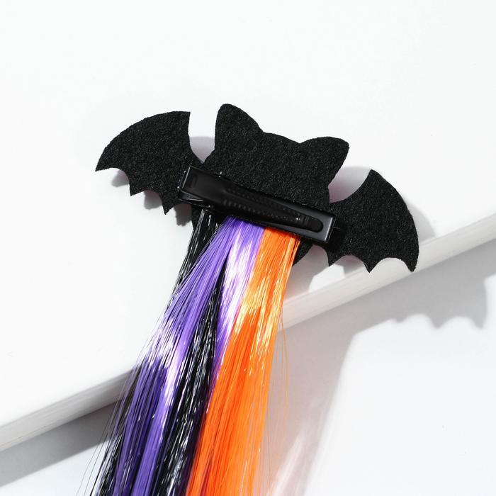 Цветная прядь для волос «Летучий мышонок» 40 см хэллоуин - фото 5 - id-p190067099